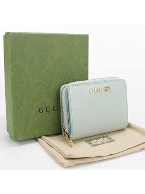 Gucci Mini Wallet Script Bifold Leather